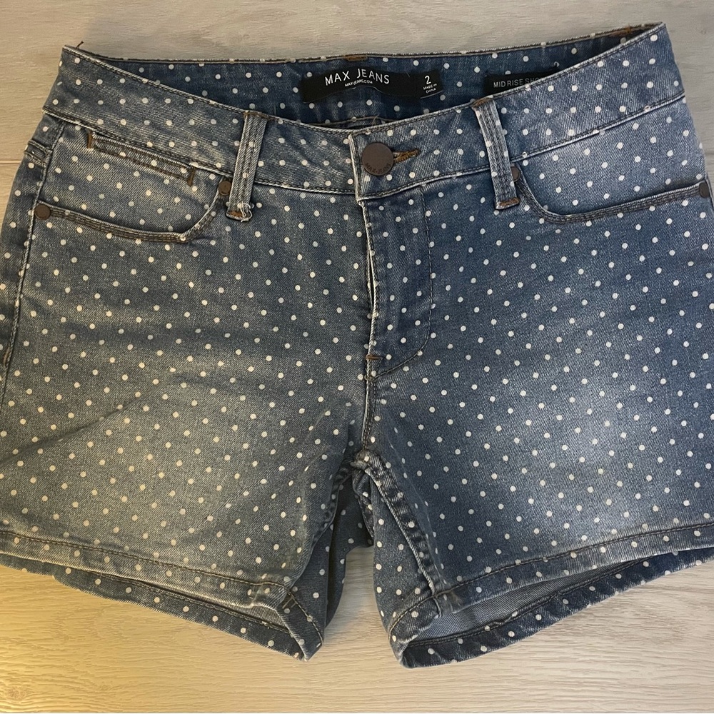 2/$20 Polkadot Max Jean Shorts NWOT